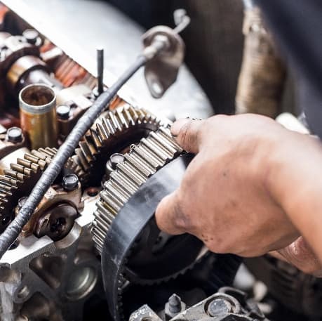 Transmission service in progress at Butchs Automotive